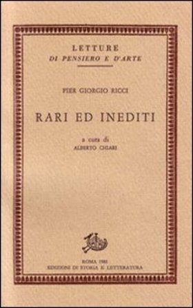 Rari ed inediti P. Giorgio Ricci