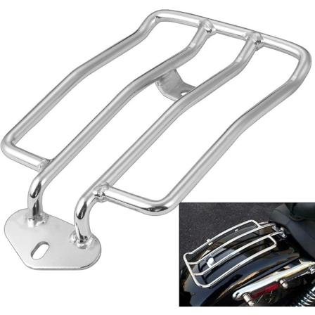 Motorcykel bagageholder støtteramme Velegnet til bageste enkeltsæde Velegnet til Harley Xl883/1200 X48 Soft Tail1stk-sølv