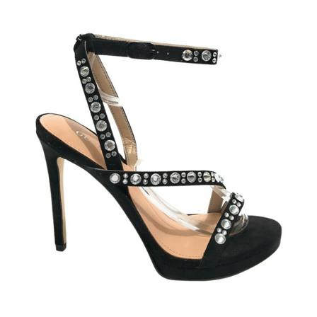 Guess Sandalo Kaiha TC 105 DS22gu62 Fl6kihpel03 Sort, Dame Sandaler med hæl, Størrelse: 36 EU