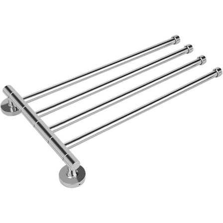 Håndkleholder, Håndkleholder, Svingbar Veggmontert Håndkleholder med 4 Svingbare Stenger for Hjem, Kjøkken, Bad