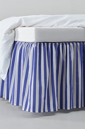 Jotex - Tagesdecke Mit Volants Blau/weiß - KAYO - Kaufe Betthussen bei Jotex