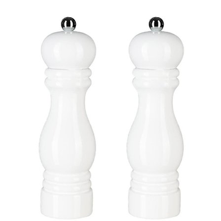 Salt- og pepperkvernsett, manuell pepperkvern med justerbar grovhet, påfyllbare krydderkverner FRA hvit hvit{AZC] hvit tommer