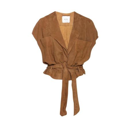 Alysi, Gilet in suede Bruin, Dames, Maat:M