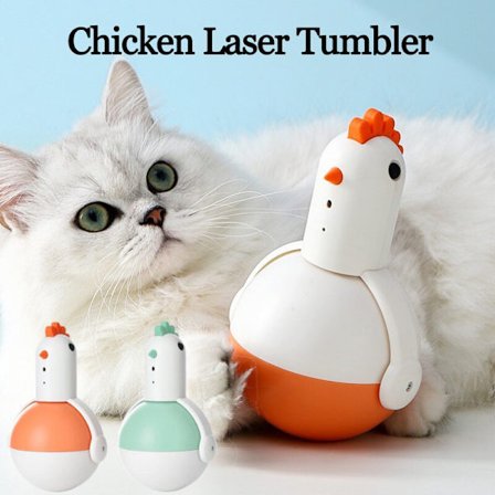 Cat Tumbler Chicken Interactive Cat Toys Kitten Teaser Sticks Smart Sensor Cats Game Elektriska leksaker