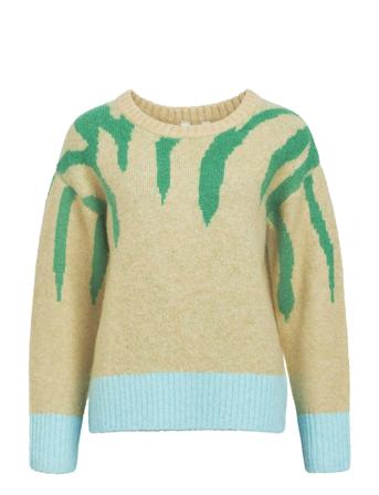 Objrabu Knit L/S Re Pullover 134 Cream Object
