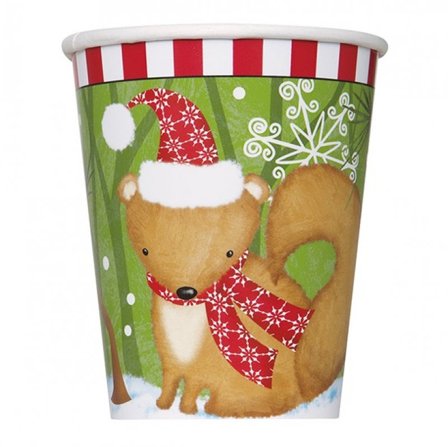 "Julige kopper med dyremotiver 8-pakk"