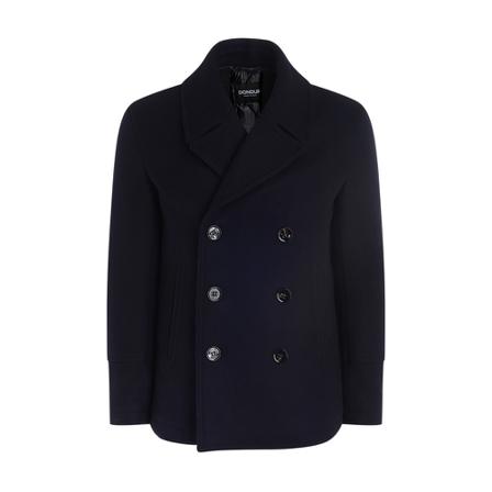 Dondup Double-Breasted Coats Blå, Herre Uldfrakker