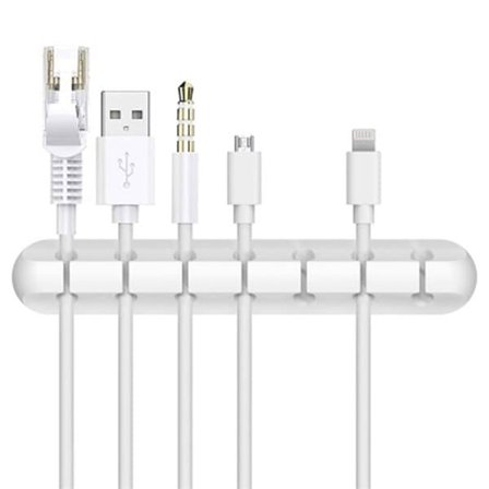 Kabelholder for op til 7 kabler - Hvid