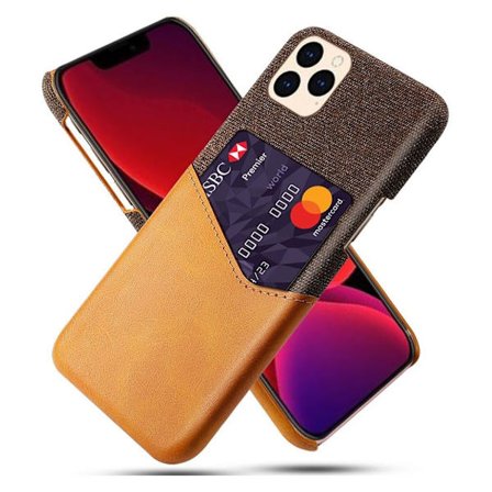 Bofink iPhone 12 Pro Max skal med korthållare - Brun