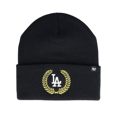 47 Brand - MLB Nero cuff Beanie - Los Angeles Dodgers MLB Laurel Metallic Black Cuff @ Hatstore