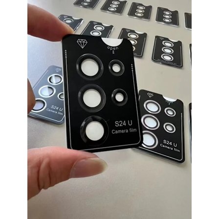 Kameraskydd för Samsung Galaxy S25 S24 Ultra Plus Aluminiumlegering Metall Härdat Glas Fullständigt Skydd för Kameralins