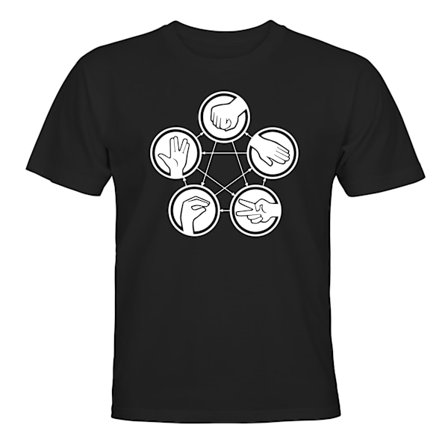 Rock Paper Scissors Lizard Spock - T-SHIRT - BARN