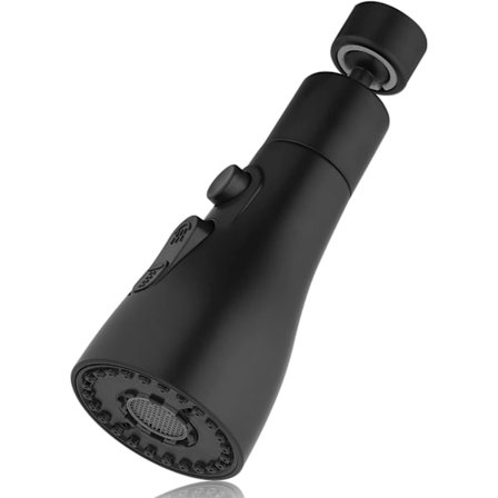 Köksblandare Spray 360 Grader Kran, 3 Lägen Köksblandare Munstycke med Luftare, Köksblandare Blandare Rotationskranhuvud, Universal Justerbar