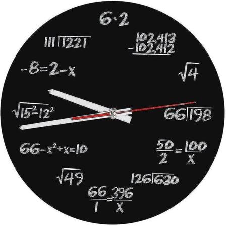 Akryl vægur Creative Math vægur Unikt design Sjov matematik formel ur til klasseværelse hjem kontor moderne dekoration