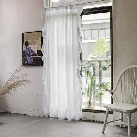 Ruffle Kort Gardin Halv Gardin Kaffe Gardin Panel