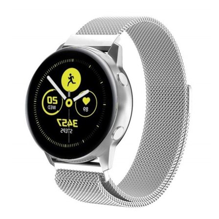 Garmin Vivoactive 3 Music / Vivomove HR urrem i rustfrit stål - Sølv