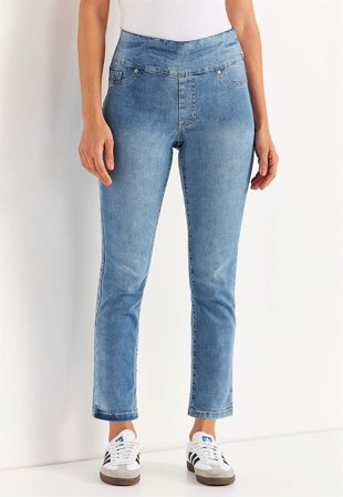 Cellbes of Sweden - Superkomfortable ankeljeans i denim Elin i lyseblå denim til damer i størrelse 58