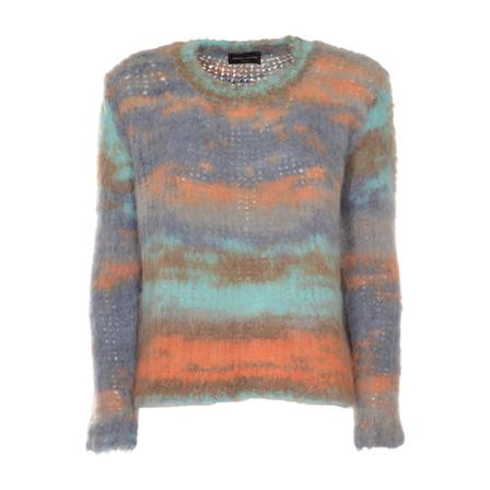 Roberto Collina, Round-neck Knitwear Blauw, Dames, Maat:S