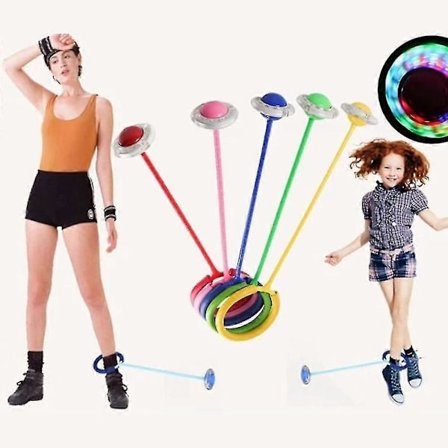 Lysende hoppebolde, blinkende skip bold, jump reb, sports sving bold, børne fitness leg, sjov underholdning legetøj [HK]