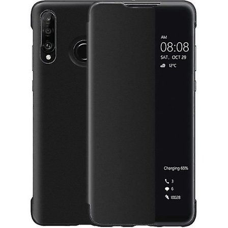 Huawei P30 Lite Fodral, Smart View Läder Flip Fodral, [Strömsbesparingsläge][Fullt Skydd](p30lite,bla