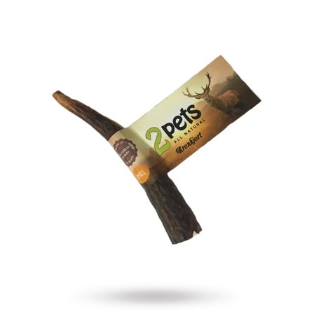 2pets Tugghorn - Hjort - Matskåler, Hundegobiter & Tyggeben til hund & katt på Doggie.no