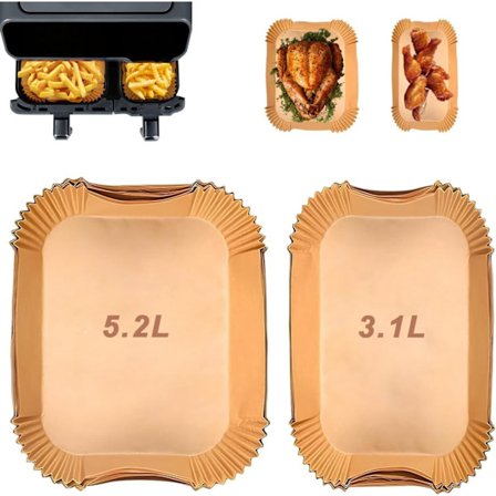 5,2/3,1 liter frituregryde bagepapir (100 ark)