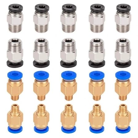20 kpl PC4-M10 pneumaattinen liitin PC4-M6 uros suora PTFE-putki[noin]