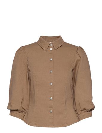 Vipurs 3/4 Shirt Brown Vila