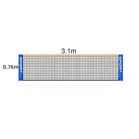 Tennisnät - TD - 3,1*0,76m - Miljövänlig PE - Hållbar - Fleranvändning