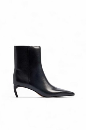 Premium Selection spitze Leder-Ankle-Boots - Stiefel - Schwarz - EU 41