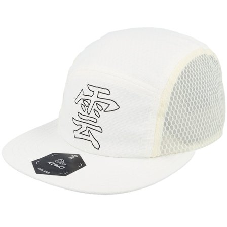 Kumo - Weiss 5panel Cap - Kanji Outline Vent White 5-panel @ Hatstore