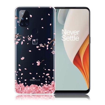 Deco OnePlus Nord N100 etui - lyserød blomst