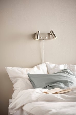 Jotex - LEE vegglampe - dobbel Krom - Kjøp Vegglamper hos Jotex