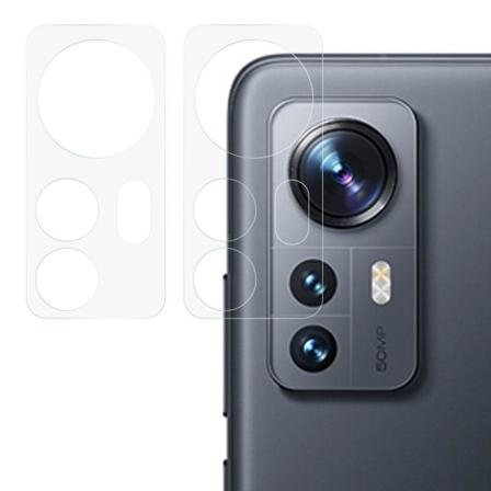 2Pcs Xiaomi 12X / 12 arc edge linsebeskytter af hærdet glas Transparent