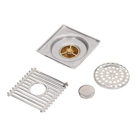 Lattiaviemäri Hajuton Hyönteissuojattu Neliömäinen Lattiakaivo Galvanointi Suuri Virtaus Kylpyhuone Vessa Parveke Matala Vesi