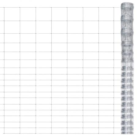 Vidaxl Fårstängsel Galvaniserat Stål 50x1,25 M Silver Silver