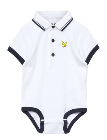 Tipped Polo Romper Hanging Bodies Short-sleeved Multi/mönstrad Lyle & Scott Junior