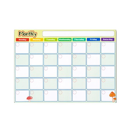 Magnetisk Kylskåpsmagnet - Månadsplanerare, Multifunktionell Magnetisk Whiteboard Väggdekal för Studier och Meddelanden