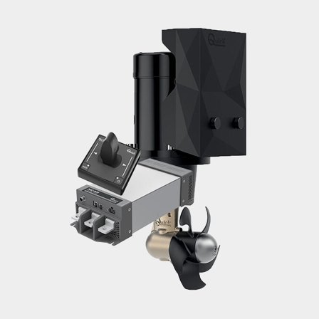Bovpropellerkit Quick BTQ 140-40, 12 V, 3.2 kW, 40 KgF, tunnelmontering, 1 propeller, med joystick + styreenhed, passer til både mellem 22 - 30 fod (7