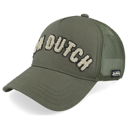 Von Dutch - Grön trucker Keps - Logo Dark Green Trucker @ Hatstore