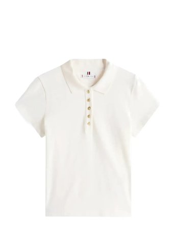 Tommy Hilfiger | Gold Button Slim Ss Polo | S
