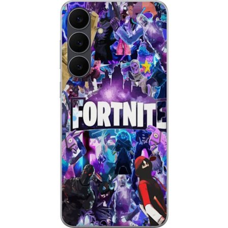 Yhteensopiva Puhelinkuori Samsung Galaxy S25 FE Epic Battle Royale -pelaajakollaasi neon-toimintatyylillä