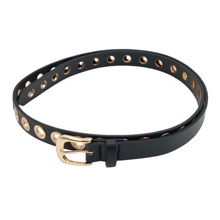 Complement Bälte Med Guldnitar 2,3 Cm Brett Skärp Dam Svart S