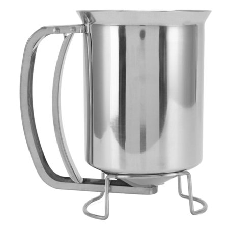 Pancake Dej Dispenser i Rustfrit Stål Praktisk Hældetud til Bagning af Pandekager Cupcakes Muffins