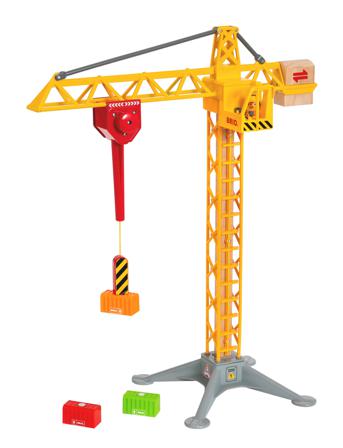 Brio World Den Lysende Anleggskranen Toys Toy Cars & Vehicles Toy Vehicles Construction Cars Multi/mønstret BRIO