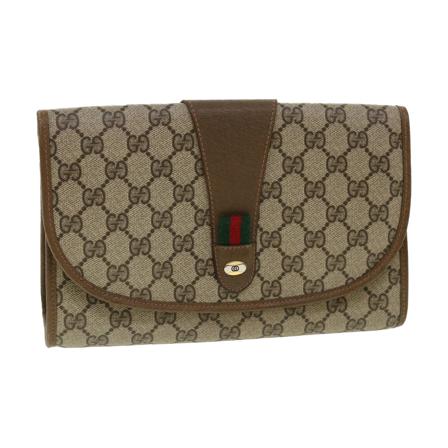 Gucci Vintage Clutches , Beige , Dames , Maat: ONE Size Vintage Tassen