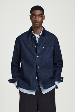 COS Homme Relaxed Denim Overshirt in Bleu