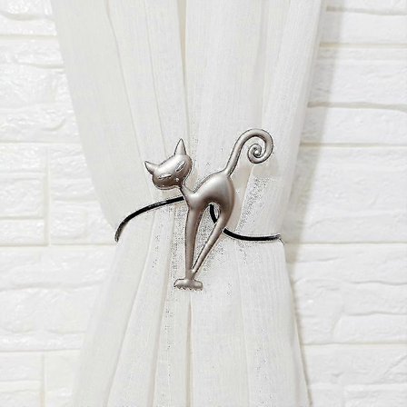 Dyre Gardinbånd Magnetisk Spenne Gardinspenne Kreativ High-end Punch Free Gardinbånd (2 stk Sub-sølv)