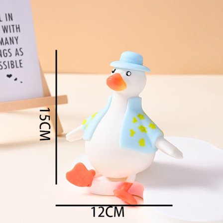 Dekomprimera Dress Up Duck Squeezing Toy WHITE M