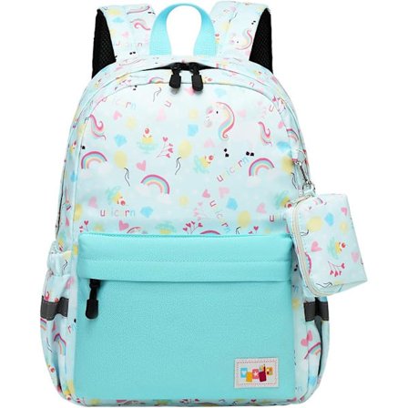 Preschool Backpack, Backpack for Boys and Girls with Chest Strap, Shark Patterned School Bag with Coin Purse